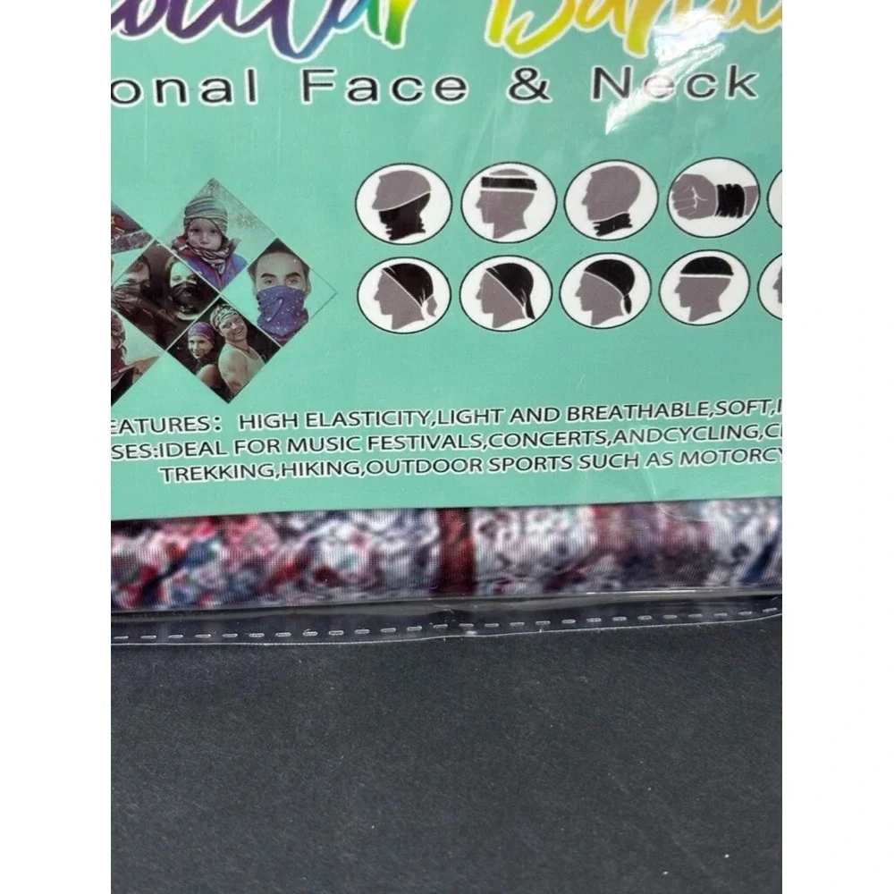 Set of 3 Neck Tubular Bandanas Multifunctional Face & Neck Cover‎ New in Package